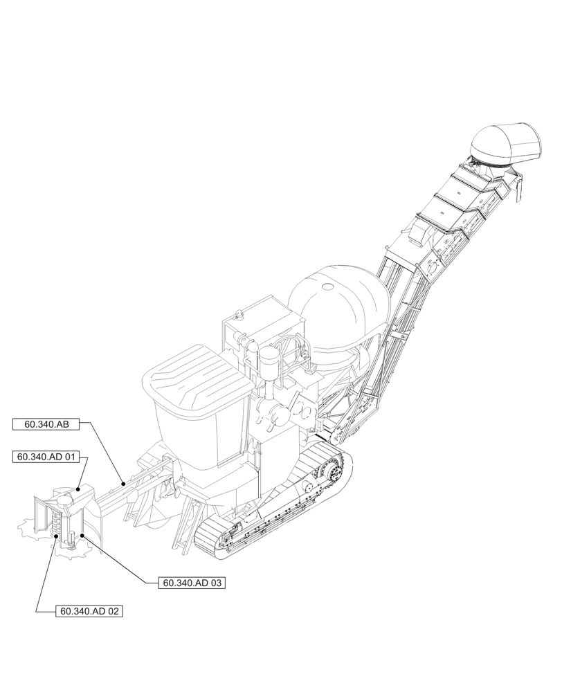 Схема запчастей Case IH A8800 - (00.000.60[01]) - PICTORIAL INDEX - PRODUCT FEEDING (00) - GENERAL & PICTORIAL INDEX