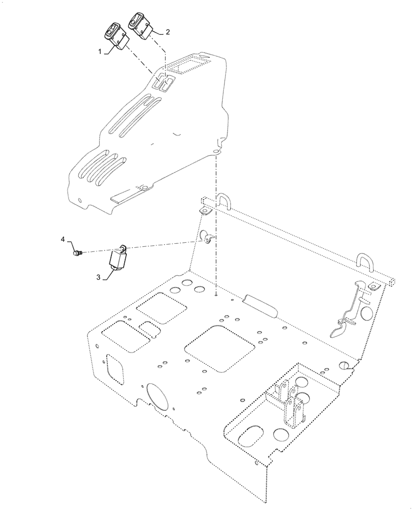 Схема запчастей Case IH FARMALL 55C - (55.510.010) - RH, CONSOLE, SWITCH (55) - ELECTRICAL SYSTEMS