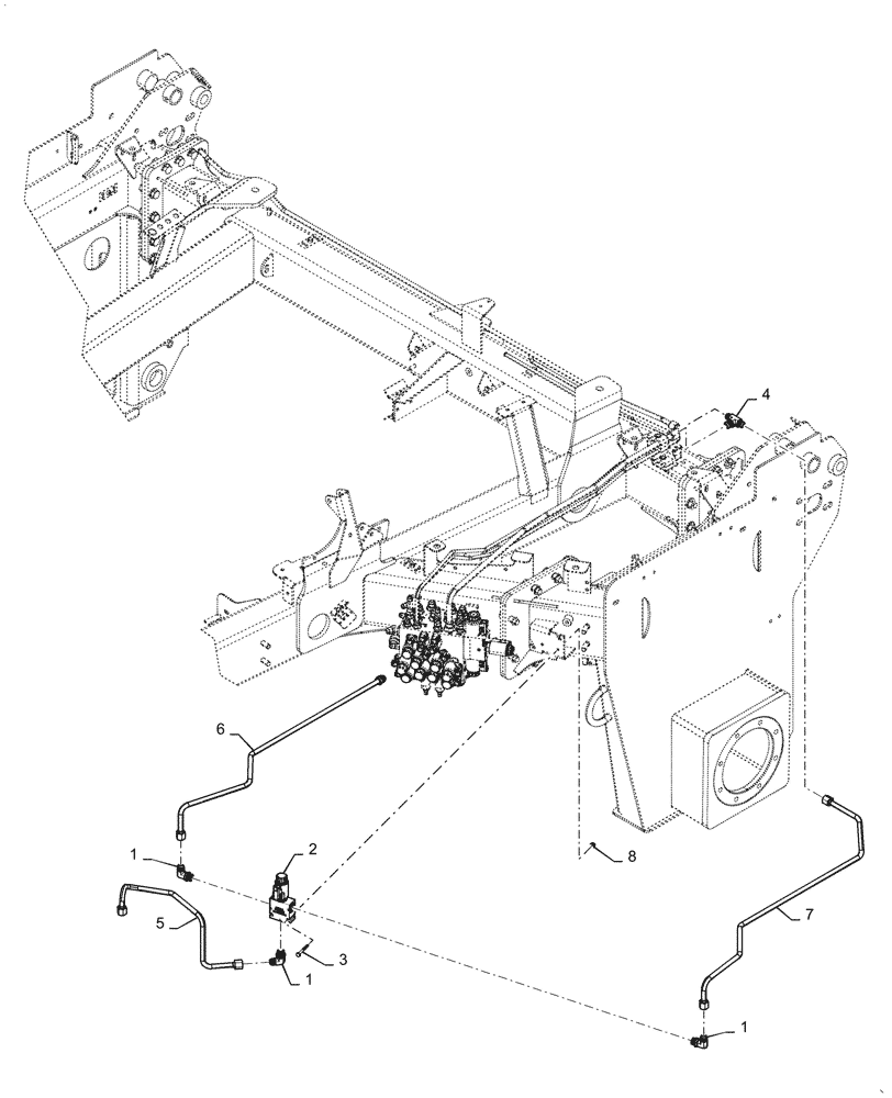 Схема запчастей Case IH WD1504 - (35.204.BQ[01]) - HYDRAULIC VALVE, POWER DOWN, 4 CYLINDER (35) - HYDRAULIC SYSTEMS