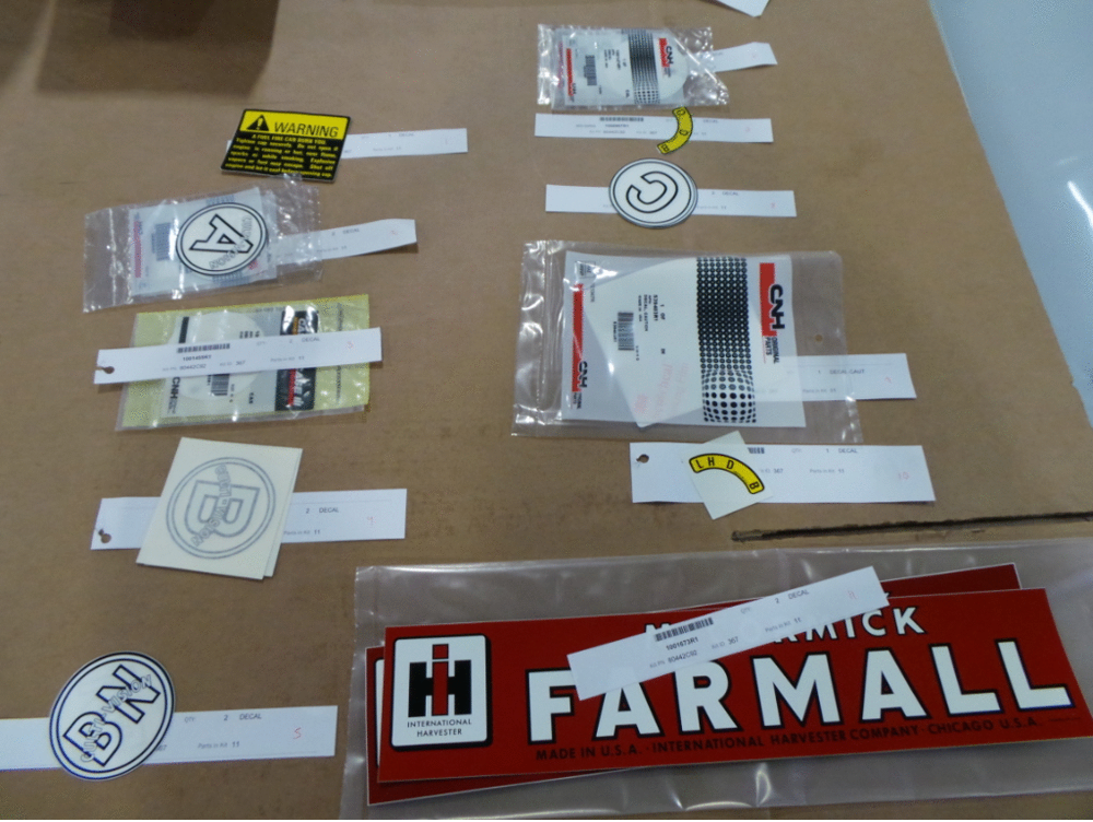 Схема запчастей Case IH FARMALL C - (147) - KIT MODEL DECALS Assorted Packages & Sets