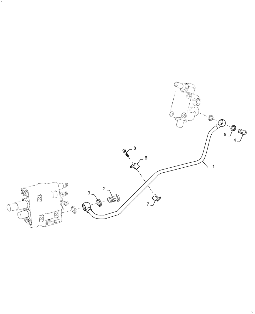 Схема запчастей Case IH FARMALL 55C - (35.300.040) - HYDRAULIC M/PRESSURE LINES (35) - HYDRAULIC SYSTEMS