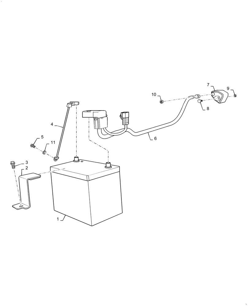 Схема запчастей Case IH FARMALL 55C - (55.302.010) - BATTERY (55) - ELECTRICAL SYSTEMS