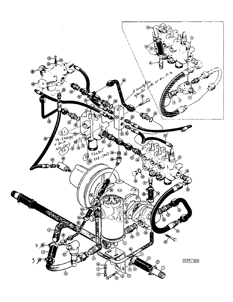 Схема запчастей Case IH 1529 - (093A) - BASIC HYDRAULICS 3755880 