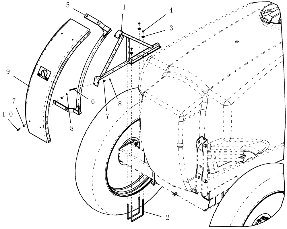 Схема запчастей Case IH SRX160 - (E.20.A[01]) - OPTION - FENDER E - Body and Structure