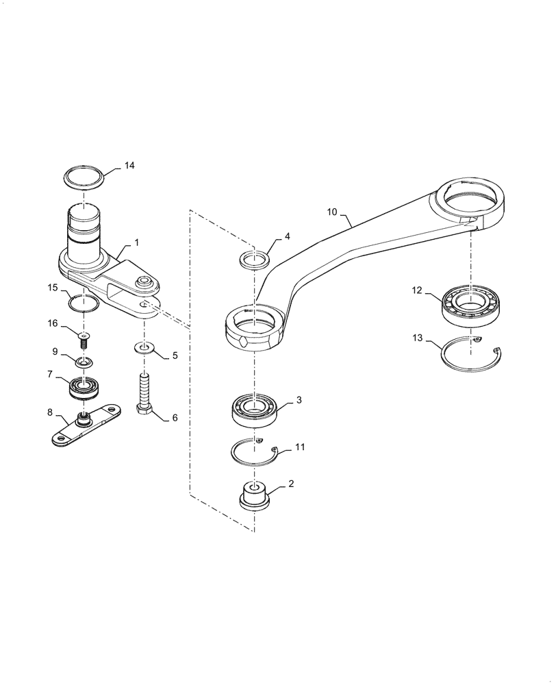 Схема запчастей Case IH 3162 - (58.110.08[02]) - ARM ASSY, ASN YHH051300 (58) - ATTACHMENTS/HEADERS