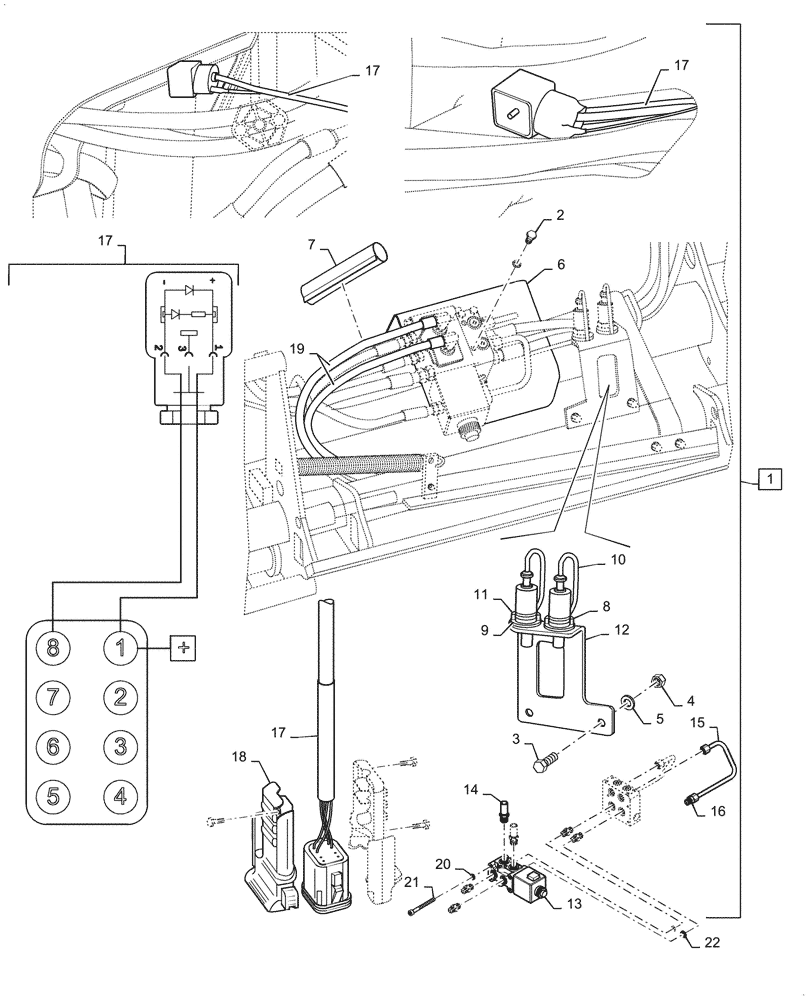 Схема запчастей Case IH L565 - (35.204.BU[03]) - VAR - 713733016 - 3RD FUNCTION DIVERTER VALVE - MSL (35) - HYDRAULIC SYSTEMS