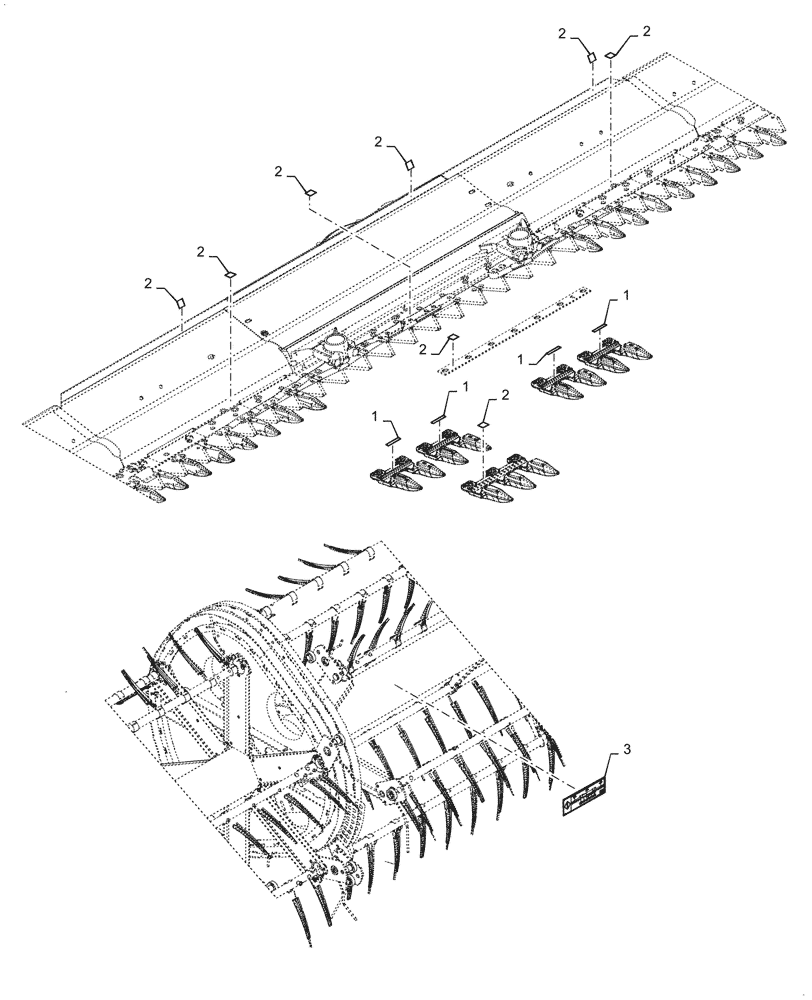 Схема запчастей Case IH 3152 - (58.110.21) - DECAL ASSY, CUTTERBAR (58) - ATTACHMENTS/HEADERS