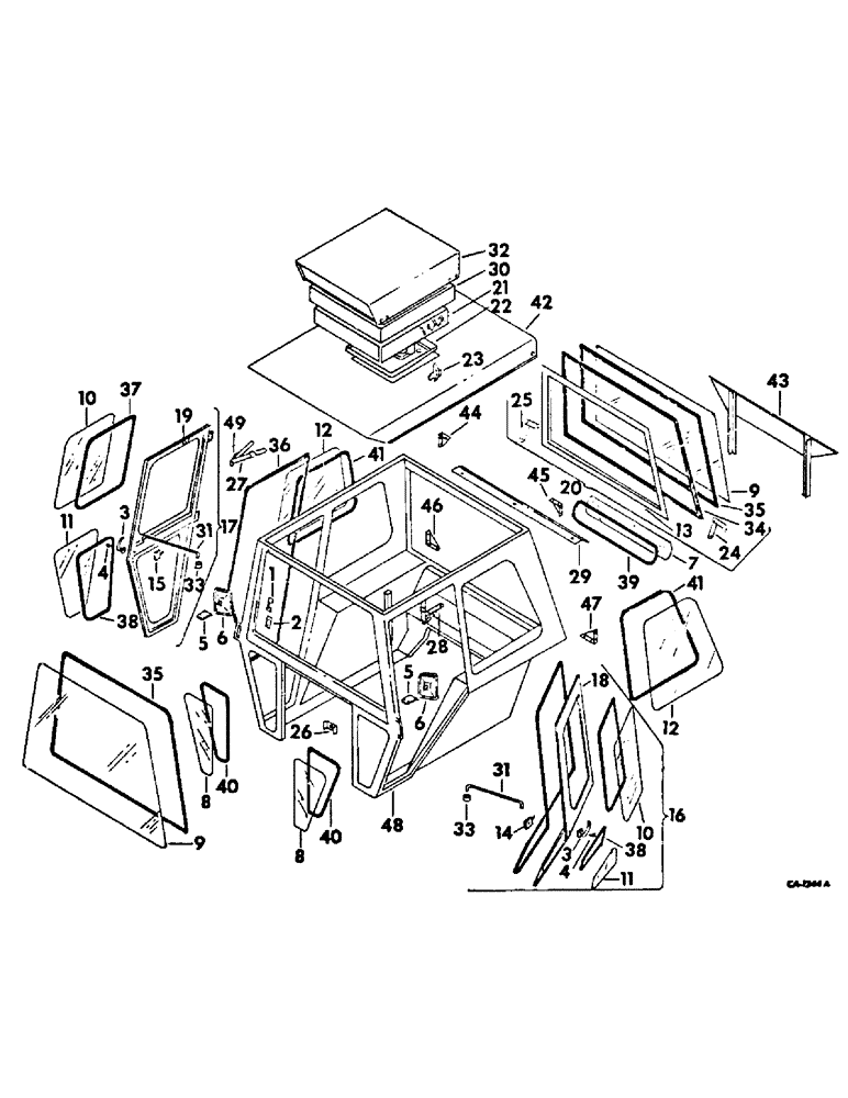 Схема запчастей Case IH 2856 - (N-13) - PARTS ACCESSORIES AND ATTACHMENTS, TRACTOR CAB, EXCEL CABS Accessories & Attachments