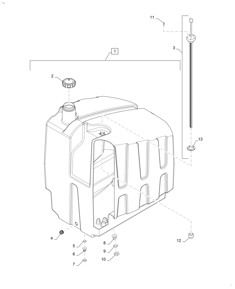 Схема запчастей Case IH 3230 - (10.216.02) - FUEL TANK ASSEMBLY (10) - ENGINE