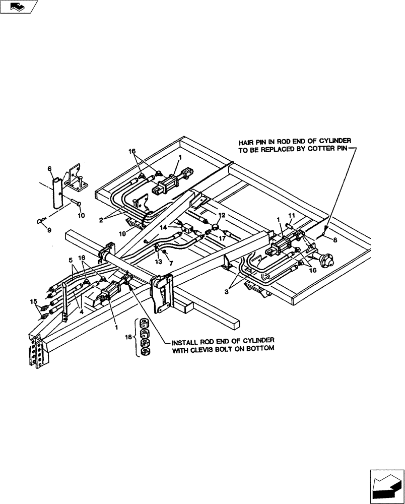 Схема запчастей Case IH COULTER - (35.100.01) - HYDRAULICS - 1986 (35) - HYDRAULIC SYSTEMS