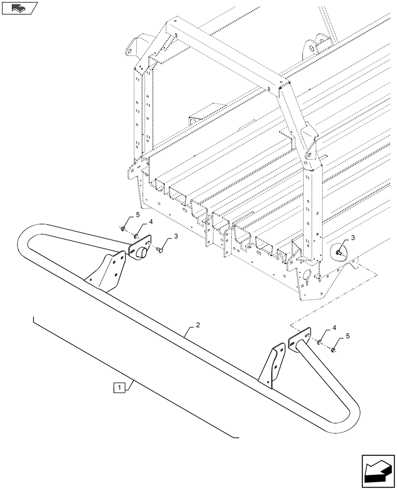 Схема запчастей Case IH LB434R XL - (88.090.008) - DIA KIT: BUMPER (88) - ACCESSORIES