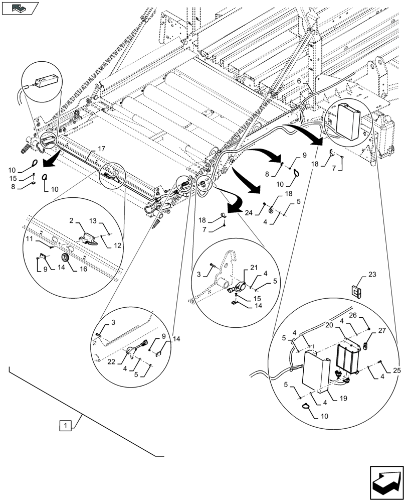 Схема запчастей Case IH LB424R XL - (88.070.020[03]) - DIA KIT: BALE WEIGHING SYSTEM (88) - ACCESSORIES