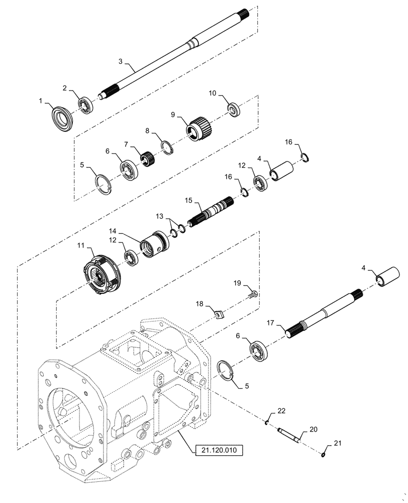 Схема запчастей Case IH FARMALL 55C - (31.110.020) - PTO SHAFT - MECHANICAL, TRANSMISSION (31) - IMPLEMENT POWER TAKE OFF