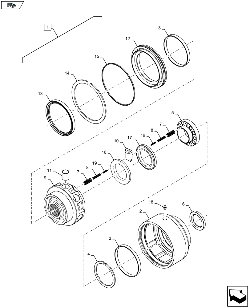 Схема запчастей Case IH LB424R - (60.260.090) - ROTOR DRIVE - SLIP CLUTCH (60) - PRODUCT FEEDING