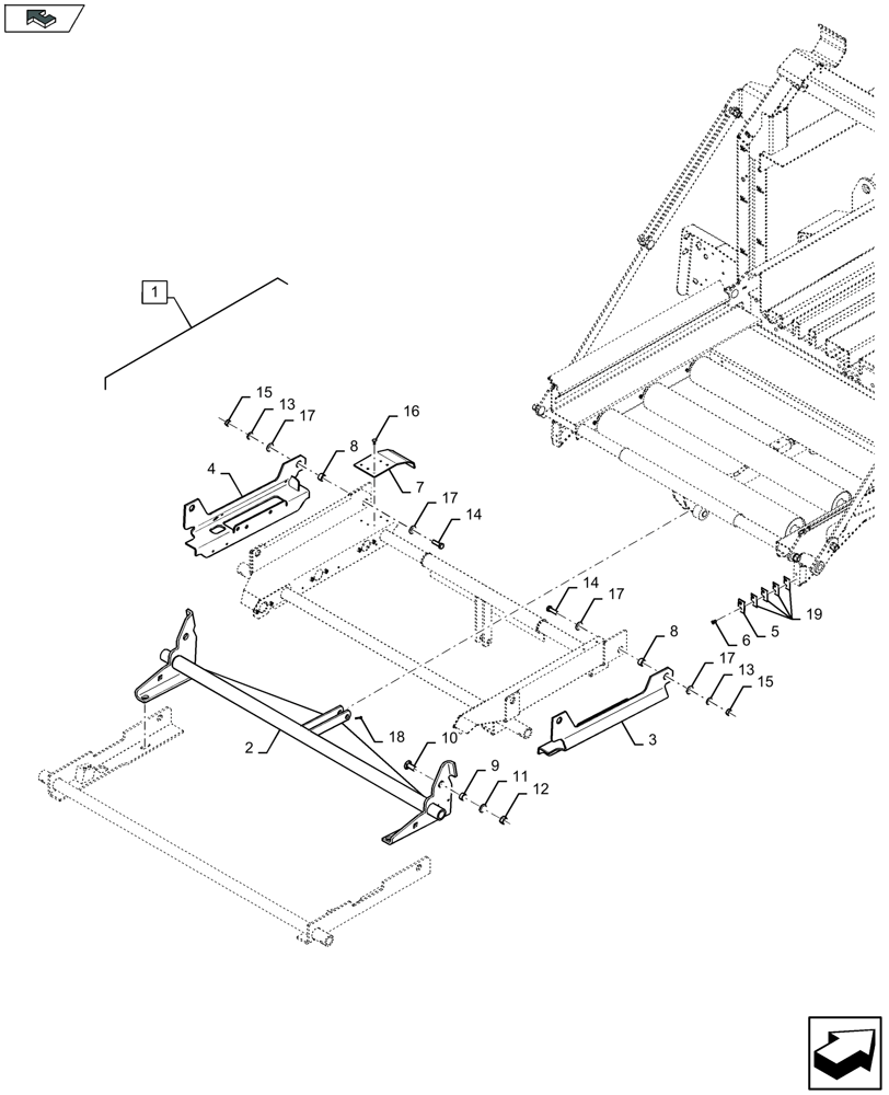 Схема запчастей Case IH LB434S XL - (88.070.020[01]) - DIA KIT: BALE WEIGHING SYSTEM (88) - ACCESSORIES