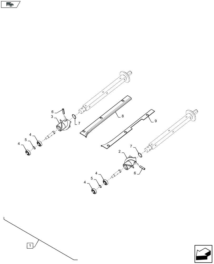 Схема запчастей Case IH 4408F-30 - (88.058.028) - DIA KIT : KIT, STALK ROLL SPIRAL UPGRADE (88) - ACCESSORIES