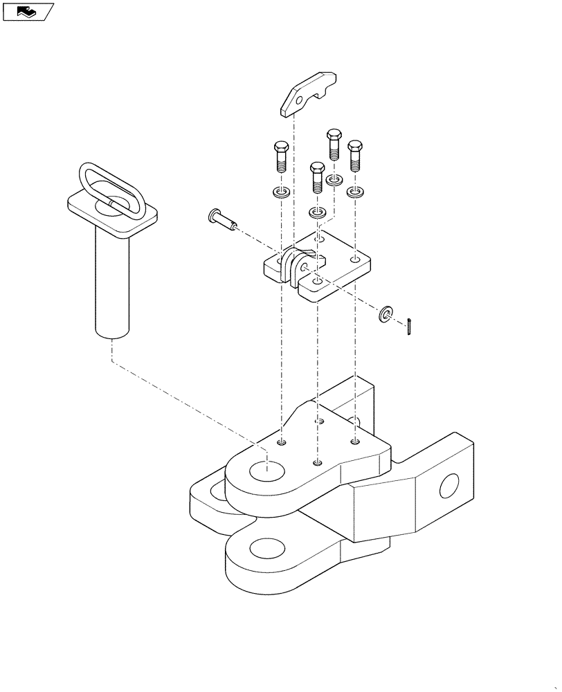 Схема запчастей Case IH STEIGER 450 - (88.035.12) - DIA KIT, ADDITIONAL PRODUCTS - DRAWBAR ASSY, ADAPTOR - STEIGER 450 (88) - ACCESSORIES