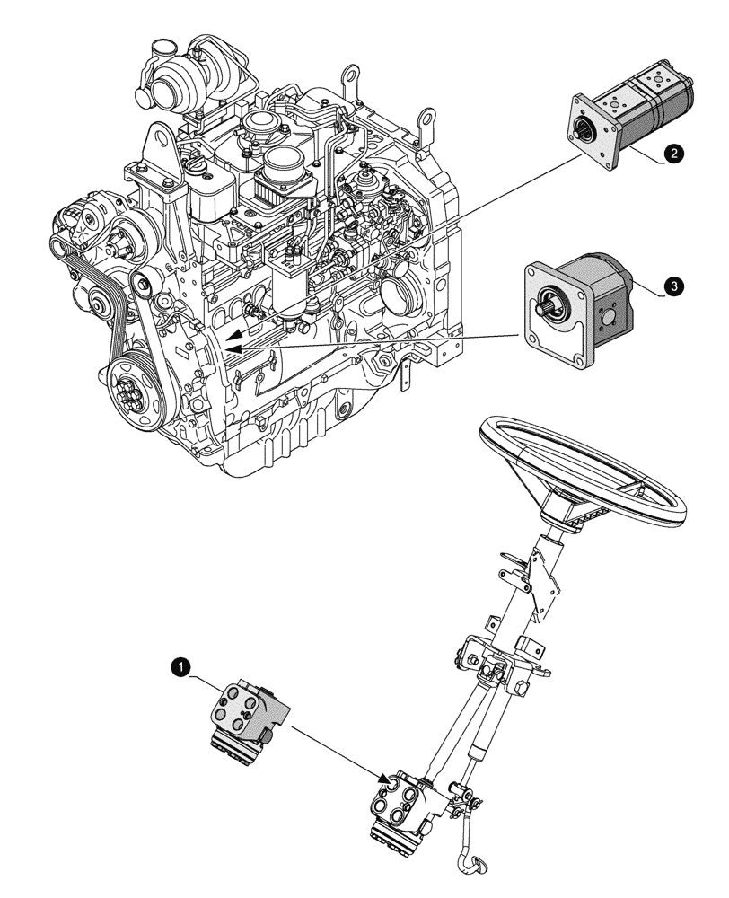 Схема запчастей Case IH JX95HC PLUS - (05.100.045[02]) - MAINTENANCE PARTS - PUMPS (05) - SERVICE & MAINTENANCE