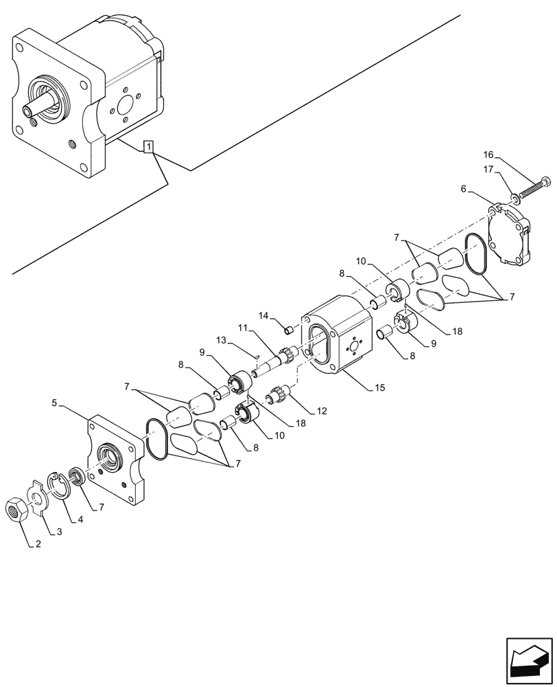 Схема запчастей Case IH JX95HC PLUS - (35.104.020) - STD + VAR - 390257 - HYDRAULIC PUMP (40.1L/MIN - 10.8 GPM), COMPONENTS (35) - HYDRAULIC SYSTEMS