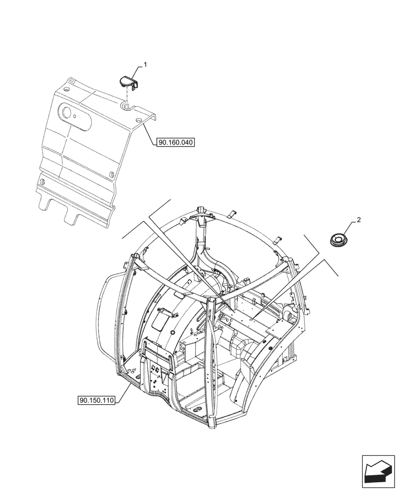 Схема запчастей Case IH OPTUM 300 CVT - (37.106.071) - VAR - 391173, 758100, 758101, 758103, 758655, 758656, 758657, 758658, 758861, 758862 - LESS TOW HOOK CONTROL LEVER (37) - HITCHES, DRAWBARS & IMPLEMENT COUPLINGS