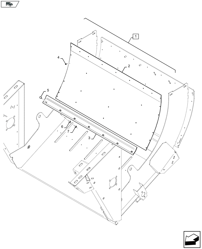 Схема запчастей Case IH LB424S XL - (88.060.029) - DIA KIT: BOTTOM FILLER PLATE (88) - ACCESSORIES