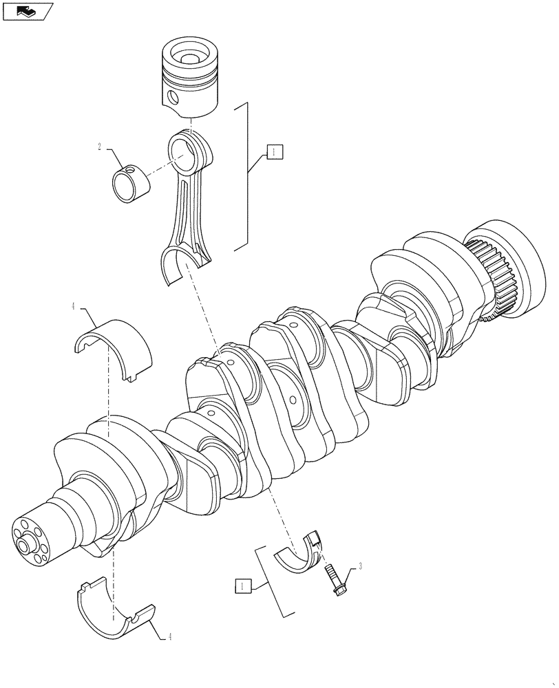 Схема запчастей Case IH 3330 - (10.105.01) - CONNECTING ROD (10) - ENGINE