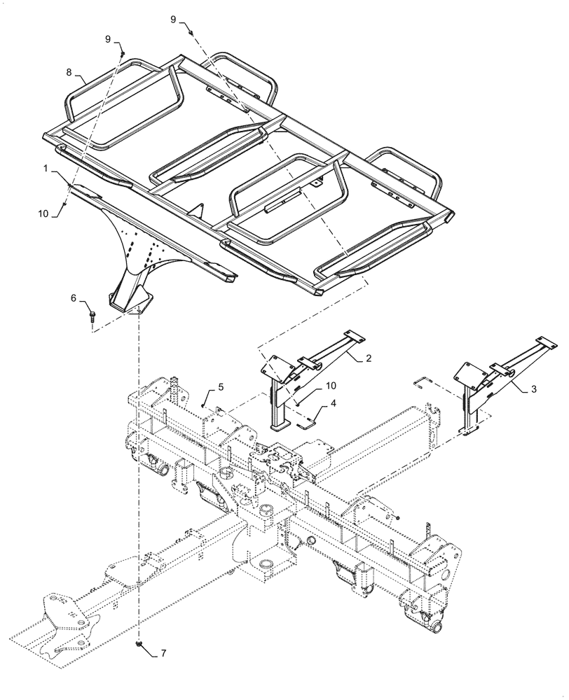 Схема запчастей Case IH 2150 - (77.100.AC[01]) - BULK FILL TANK FRAME (77) - SEEDING/PLANTING