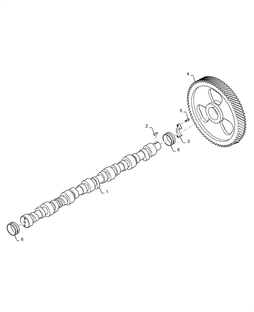 Схема запчастей Case IH 6TAA-8304 305HP - (10.106.AA) - CAMSHAFT (10) - ENGINE