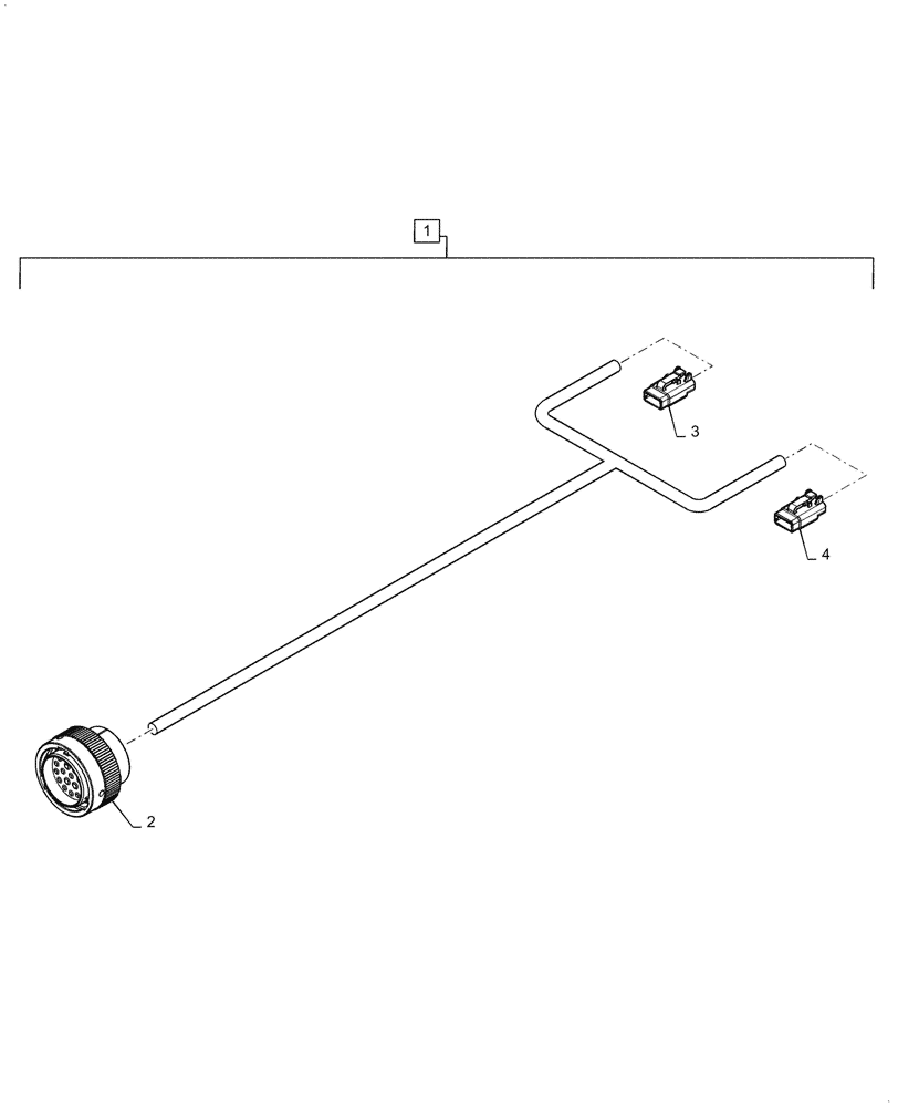 Схема запчастей Case IH 2150 - (55.015.AB[29]) - WIRE HARNESS UCM TO BIN LEVEL SENSOR (55) - ELECTRICAL SYSTEMS