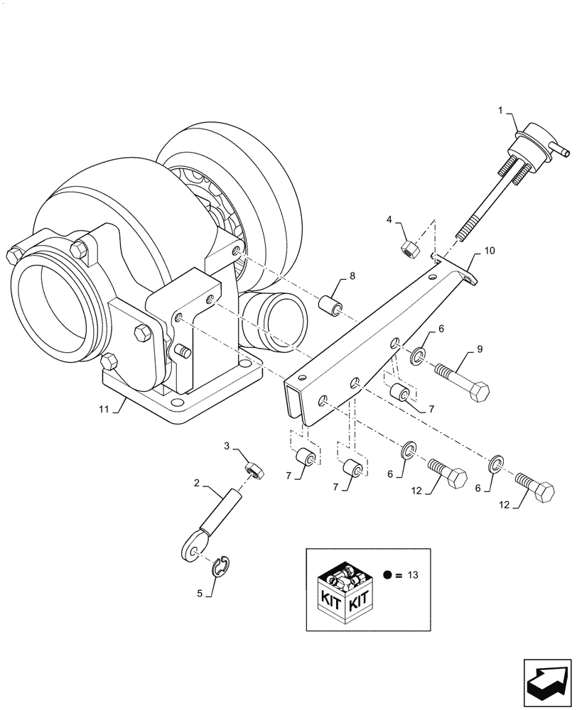 Схема запчастей Case IH 6TAA-8304 305HP - (10.250.AL) - WASTEGATE ACTUATOR (10) - ENGINE