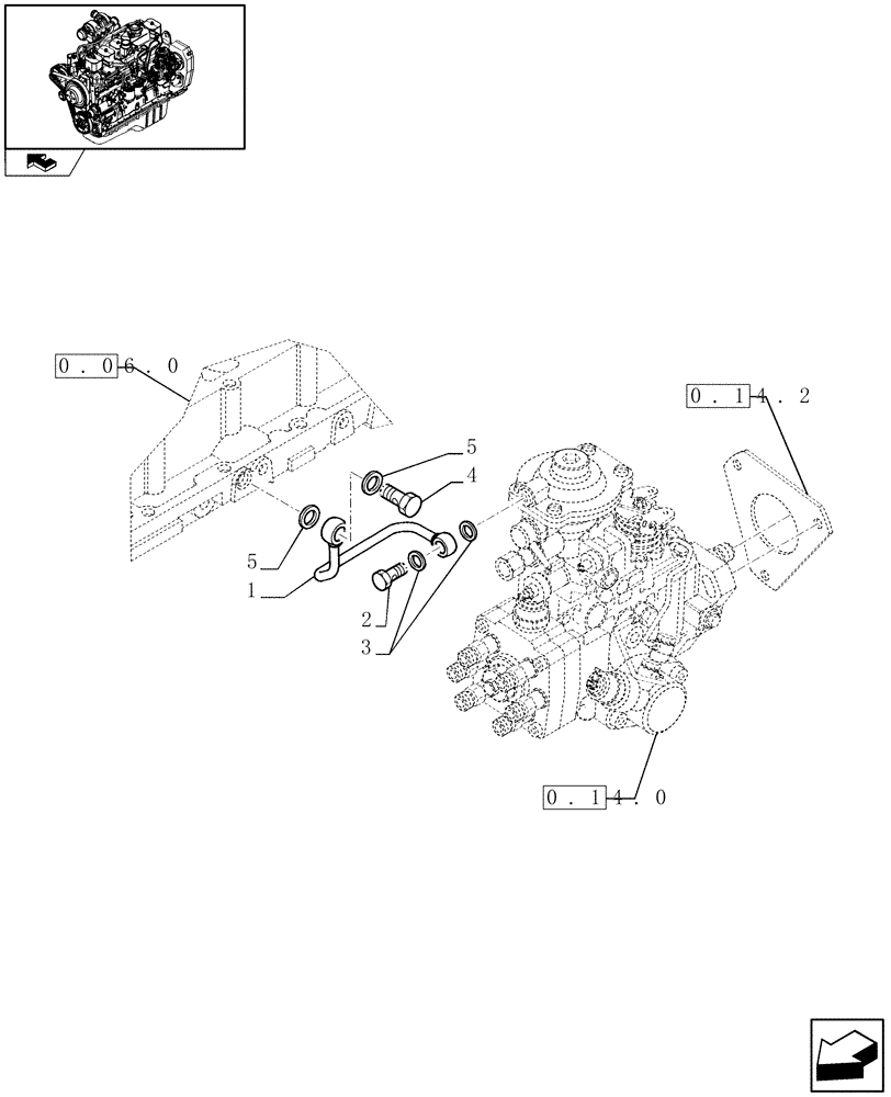 Схема запчастей Case IH F4GE9684R J600 - (0.14.6) - INJECTION EQUIPMENT - PIPING (4893100) 