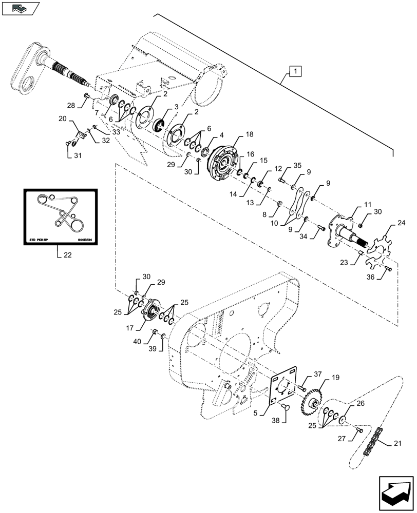 Схема запчастей Case IH LB434S - (88.060.030[04]) - SERVICE KIT: PACKER CRANKSHAFT & DRIVE KIT - C159 (88) - ACCESSORIES