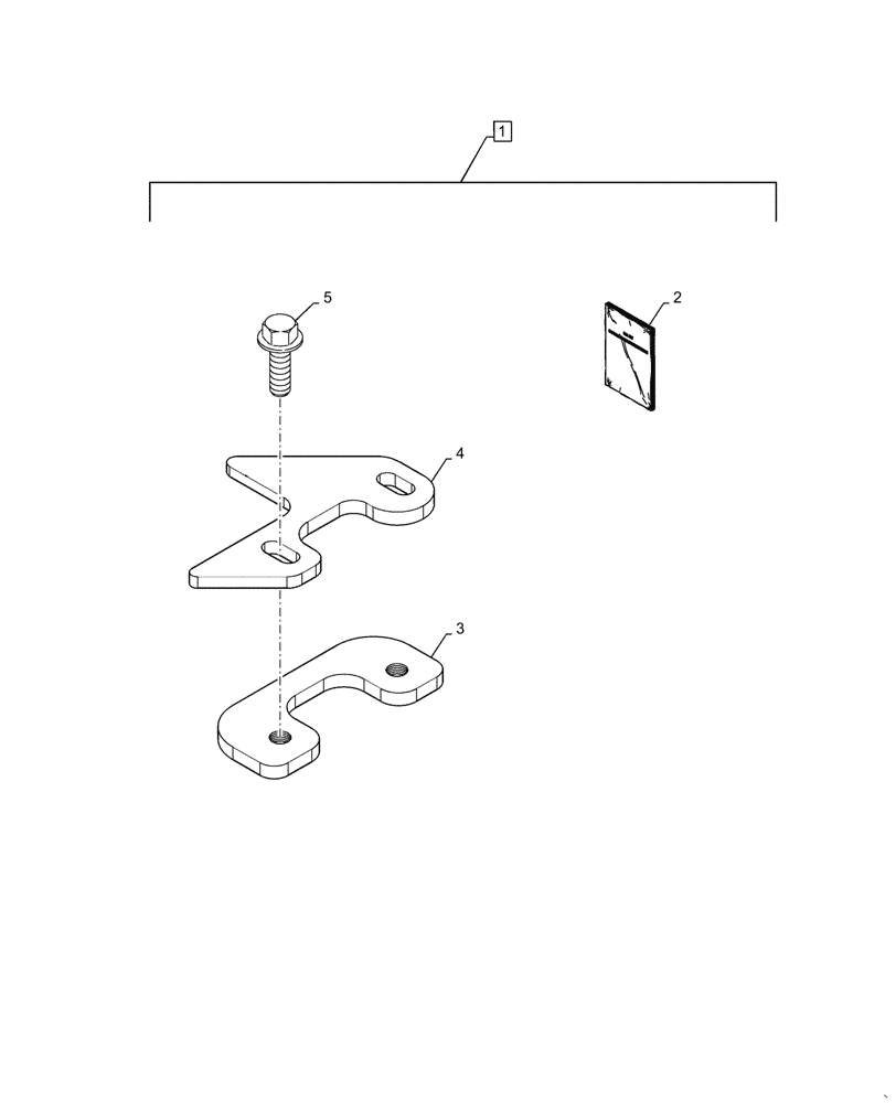 Схема запчастей Case IH 1020 - (09D-36[01]) - KIT LATCH GRAINHEAD (09) - CHASSIS/ATTACHMENTS