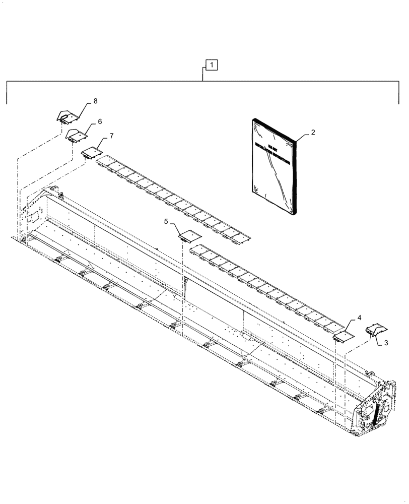 Схема запчастей Case IH 3020-35 - (88.058.29) - KIT, LOW FLOOR ASSY 30 - 35 FT (88) - ACCESSORIES