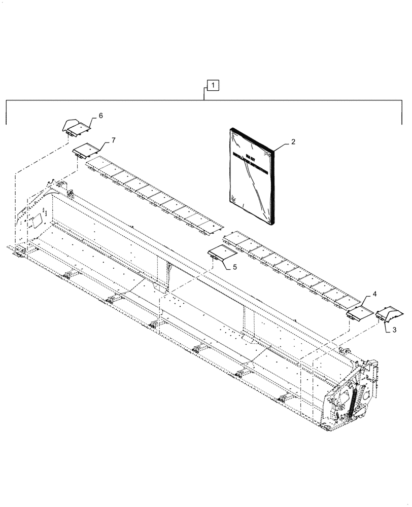 Схема запчастей Case IH 3020-20 - (88.058.28) - KIT, LOW FLOOR ASSY 20 - 25 FT (88) - ACCESSORIES