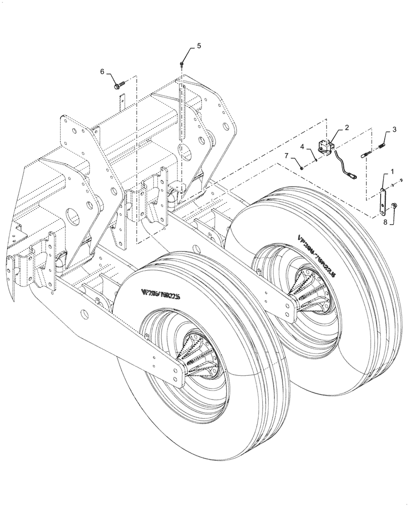 Схема запчастей Case IH 2150 - (55.860.AA[01]) - HEIGHT POTENTIOMETER (55) - ELECTRICAL SYSTEMS