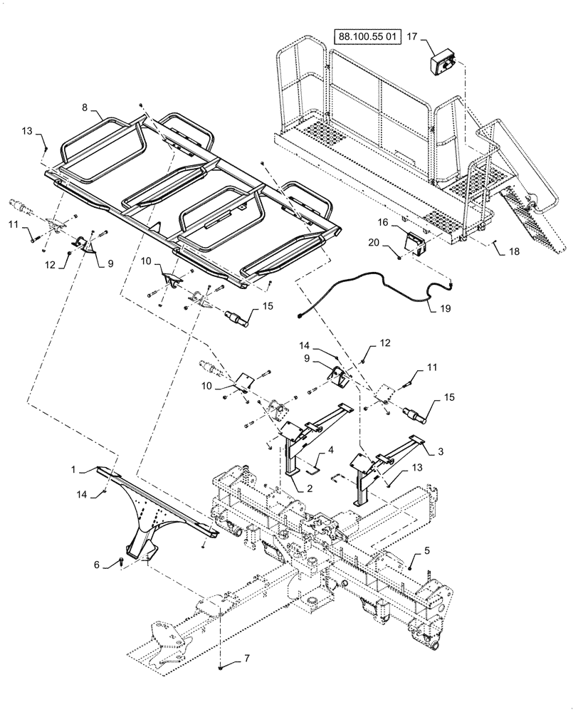 Схема запчастей Case IH 2150 - (79.100.AC[09]) - BULK FILL FRAME WITH SCALES (79) - PLANTING