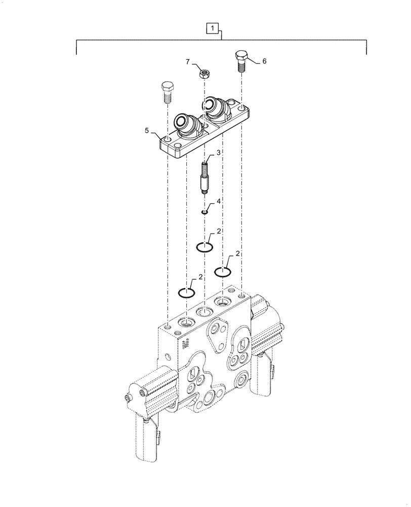 Схема запчастей Case IH MX270 - (08-28) - KIT VALVE ASSEMBLY (08) - HYDRAULICS