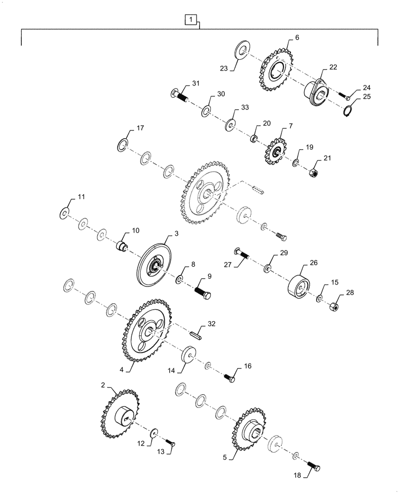 Схема запчастей Case IH 7120 - (80.175.10[01]) - KIT I SPROCKET GROUP (80) - CROP STORAGE/UNLOADING