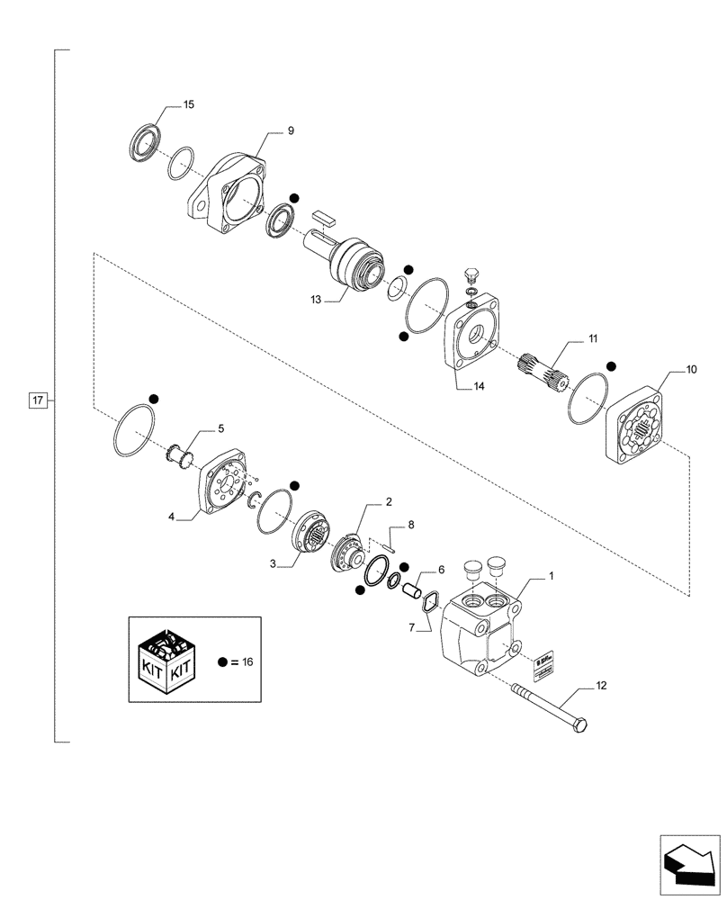 Схема запчастей Case IH A8800 - (35.000.AB[04]) - HYDRAULIC MOTOR - MY 2017 (35) - HYDRAULIC SYSTEMS