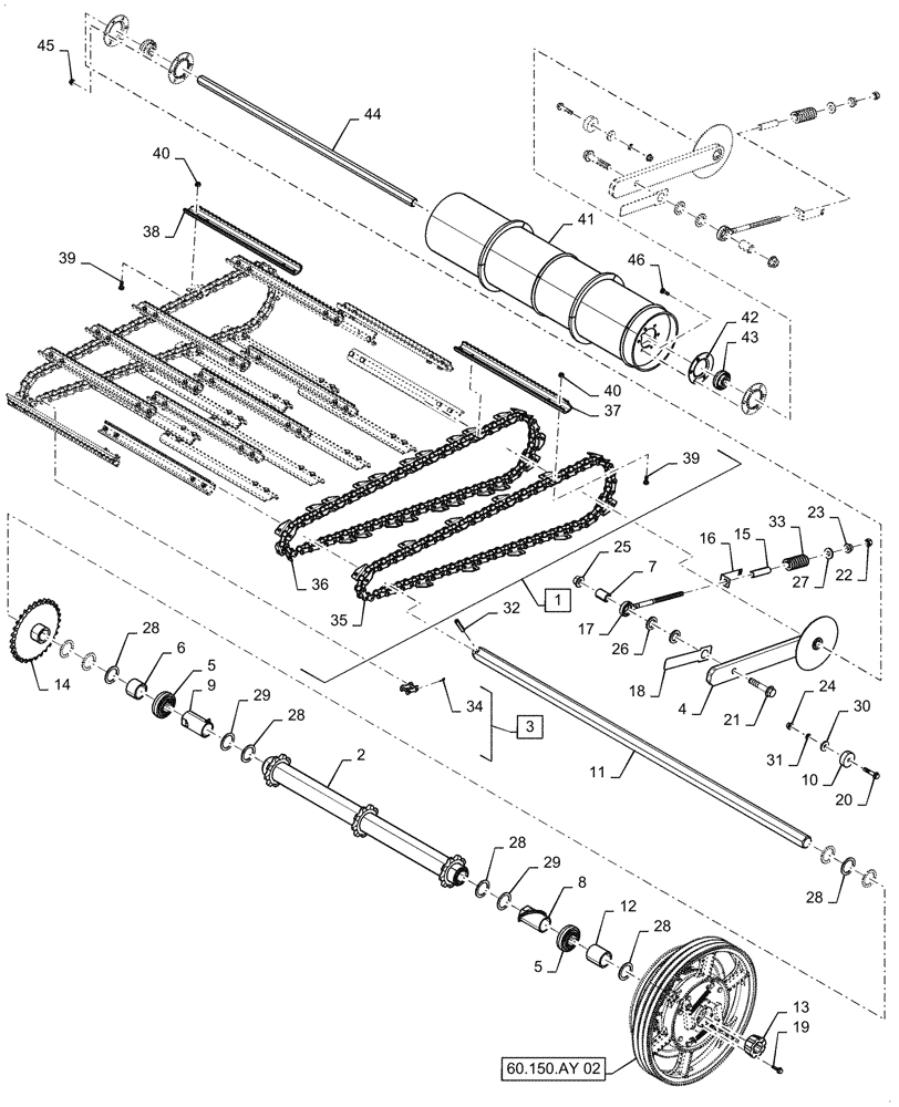 Схема запчастей Case IH 5088 - (60.150.AD[02]) - VAR - 425126, 425125, 425088, 425087, 425086, 425085, 425084 - CONVEYOR ASSY, STONE TRAP (60) - PRODUCT FEEDING