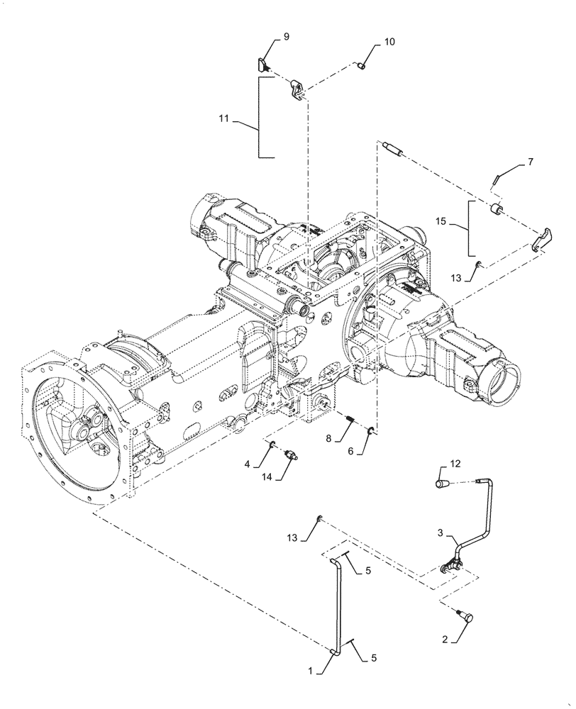 Схема запчастей Case IH FARMALL 70A - (27.106.AM[01]) - MECHANICAL DIFFERENTIAL LOCK (27) - REAR AXLE SYSTEM