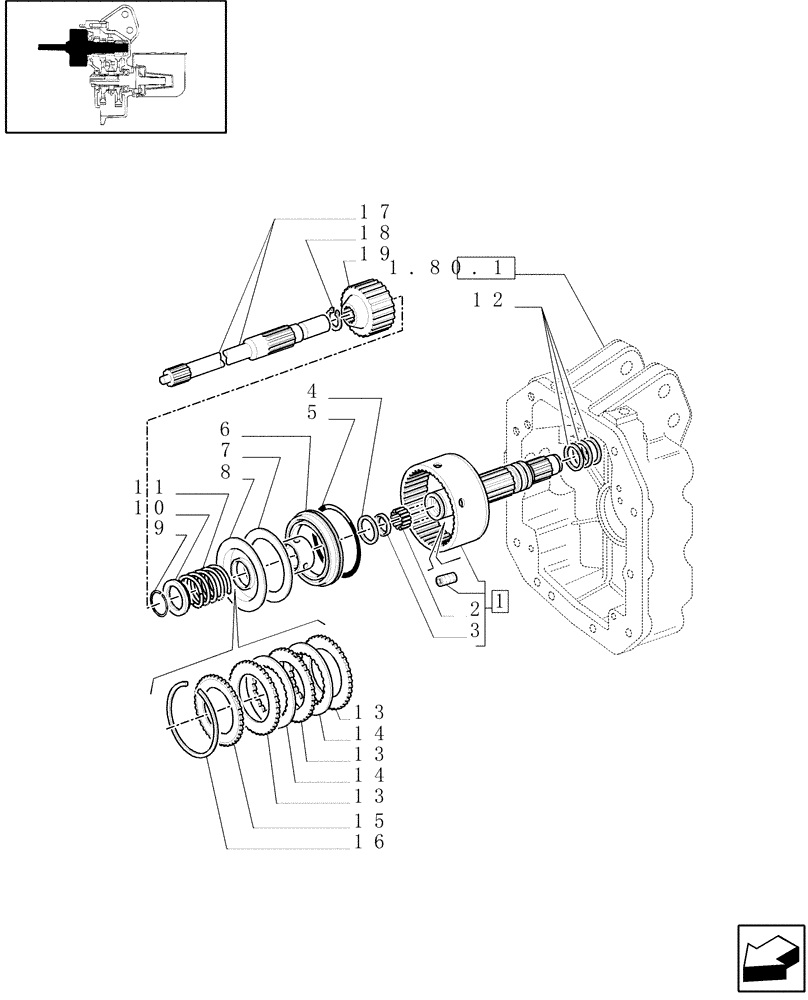 Схема запчастей Case IH MXM130 - (1.80.7[01]) - PTO, CLUTCH (07) - HYDRAULIC SYSTEM