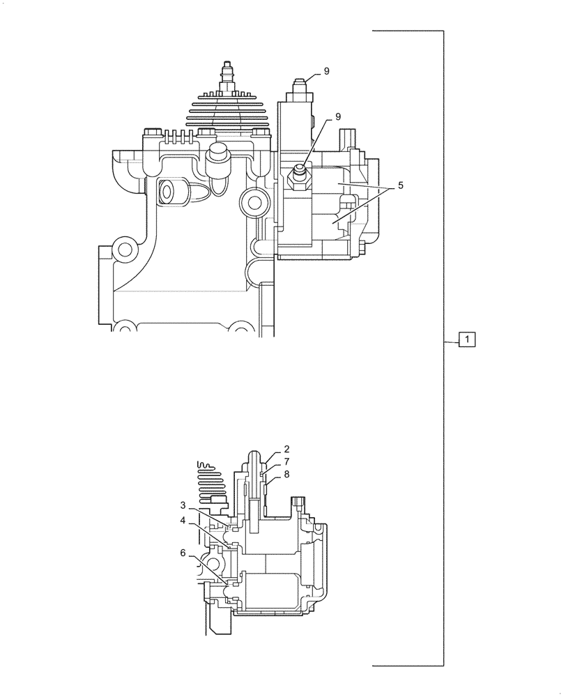 Схема запчастей Case IH FARMALL 50C - (10.501.AF[02]) - BURNER, INJECTOR (10) - ENGINE