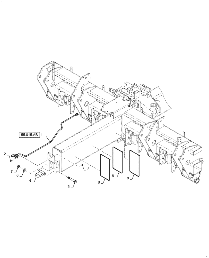 Схема запчастей Case IH 2150 - (37.100.AF[10]) - REAR HITCH, 24 ROW (37) - HITCHES, DRAWBARS & IMPLEMENT COUPLINGS