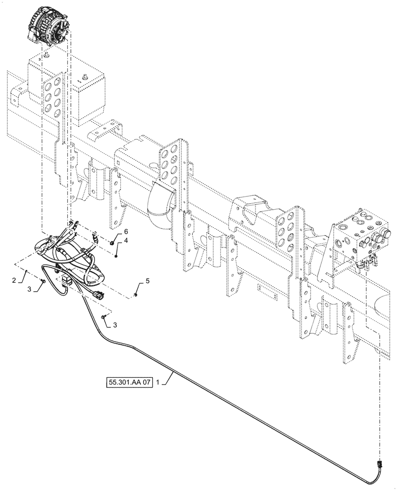 Схема запчастей Case IH 2150 - (55.301.AA[06]) - ALTERNATOR HARNESS INSTALLATION (55) - ELECTRICAL SYSTEMS