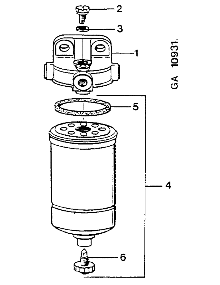 Схема запчастей Case IH D-179 - (11-070) - FUEL FILTER, BOSCH 