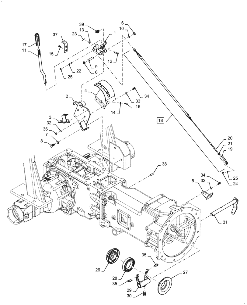 Схема запчастей Case IH FARMALL 50A - (31.101.AA[01]) - PTO, LINKAGE ASSY (31) - IMPLEMENT POWER TAKE OFF