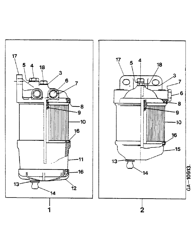 Схема запчастей Case IH D-206 - (11-083) - FUEL FILTER, CAV 