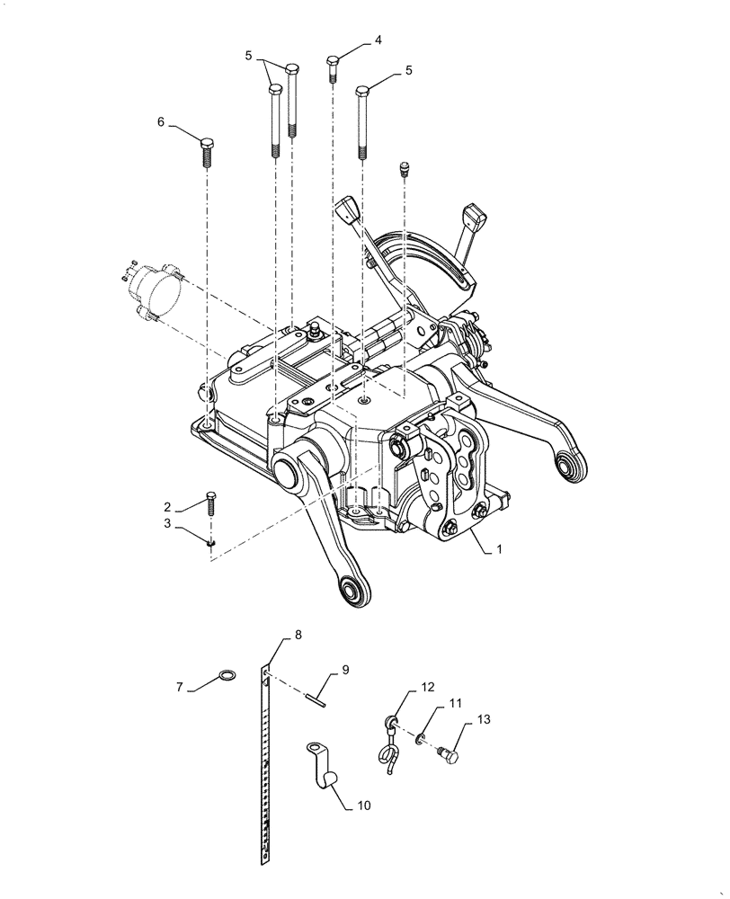 Схема запчастей Case IH FARMALL 60A - (35.100.AB[01]) - HYDRAULIC POWER LIFT ASSY, 1100 KG (35) - HYDRAULIC SYSTEMS